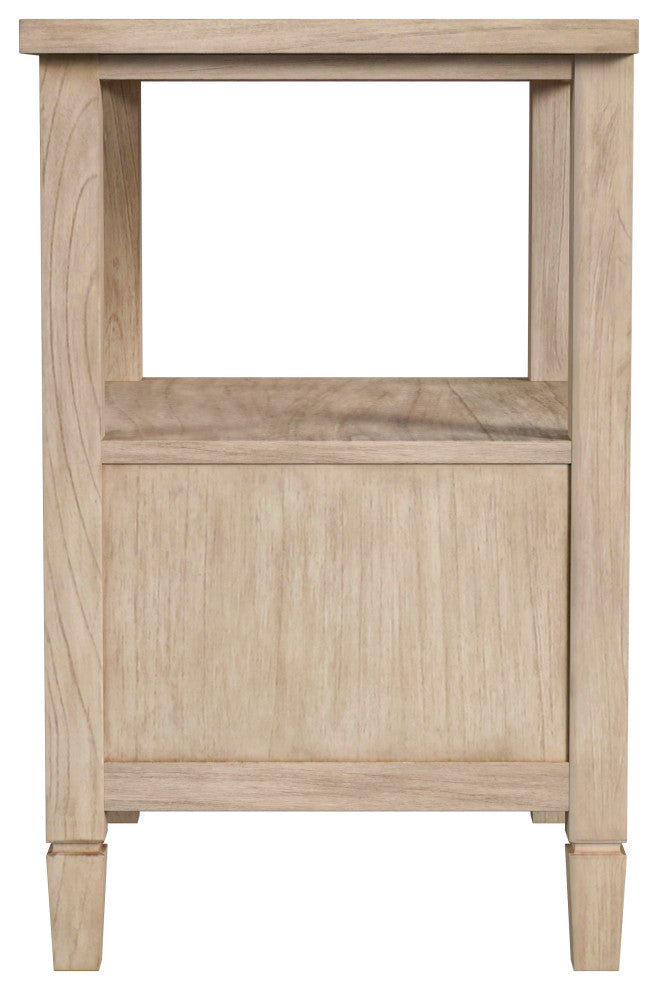 Flagstaff 1-Drawer Cane Nightstand, Natural
