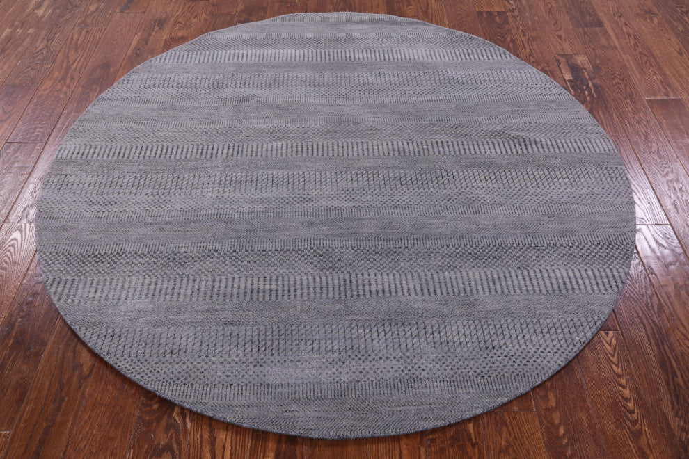 6' Round Savannah Grass Handmade Wool and Silk Rug Q11461