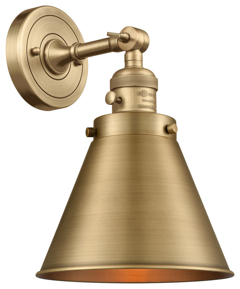 Appalachian 1-Light Sconce, Brushed Brass, Brushed Brass