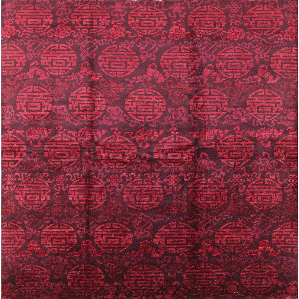 Ahgly Company Indoor Square Mid-Century Modern Area Rugs, 7' Square