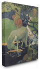 Horses Bathing Native Figures Classic Painting, 24"x30"