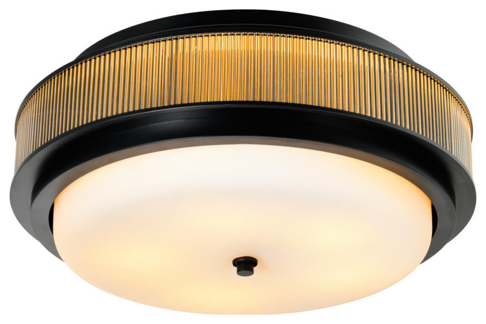 Valdivia 4 Light Black Flush Mount