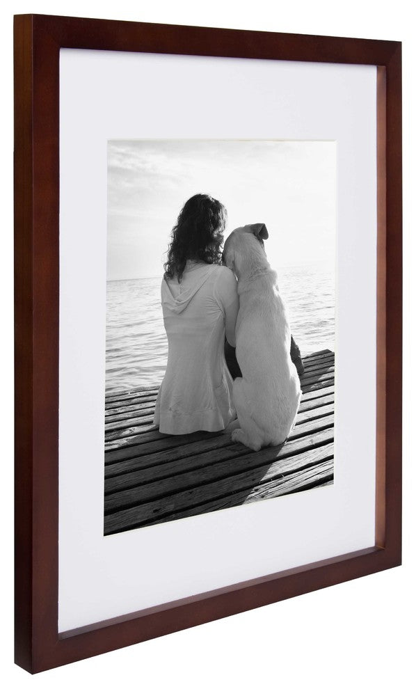 Gallery Wood Picture Frame, Set of 4, Walnut Brown, 11"x14"