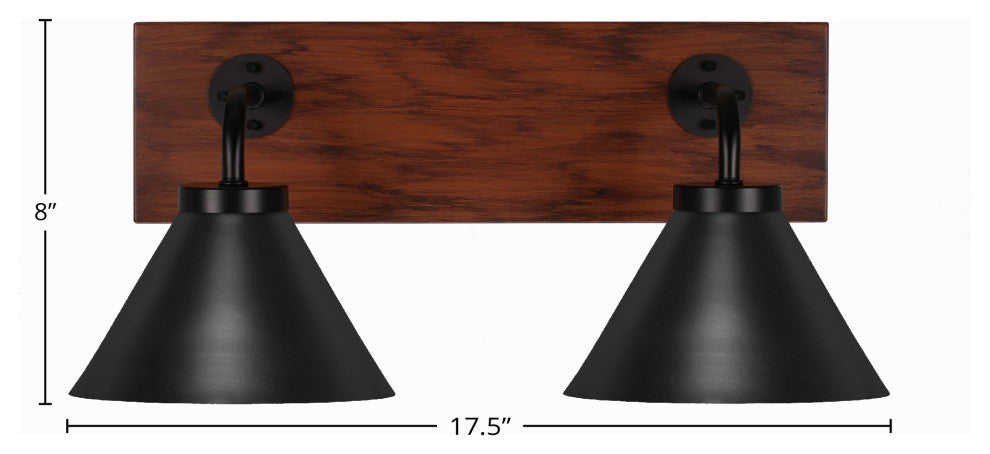 Oxbridge, Bath Bar, Matte Black & Painted Distressed Metal, 7" MB Metal Shades