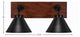 Oxbridge, Bath Bar, Matte Black & Painted Distressed Metal, 7" MB Metal Shades