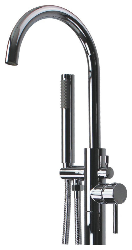 Transolid Marisol 58"x29"x23" Freestanding Tub and Faucet Kit, White