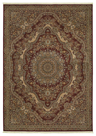 Mackenzie Medallion Red/Gold Area Rug, 6'7"x9'6"