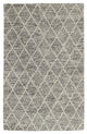 Classic Home Diamond Looped Wool Gray 9x12 Rug