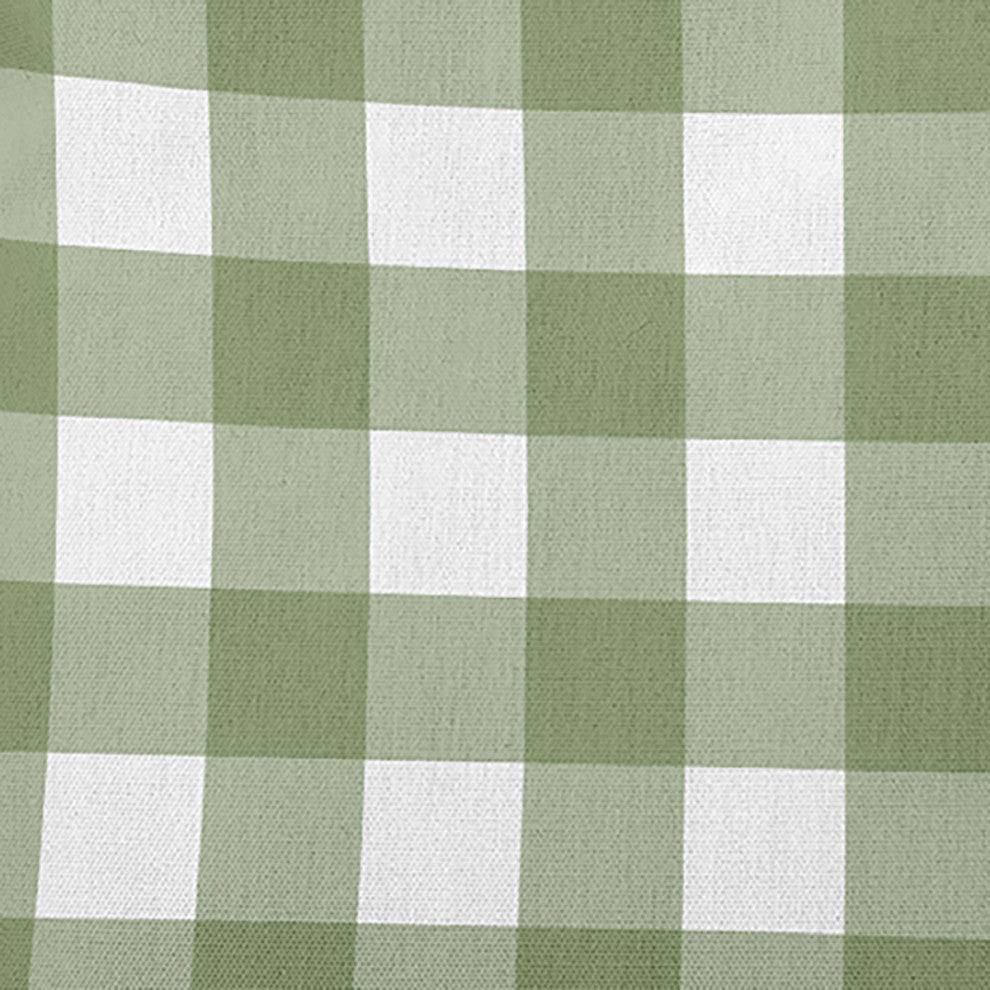 Gingham Plaid Indoor/Outdoor Throw Pillow, Scallion, 20"x20"