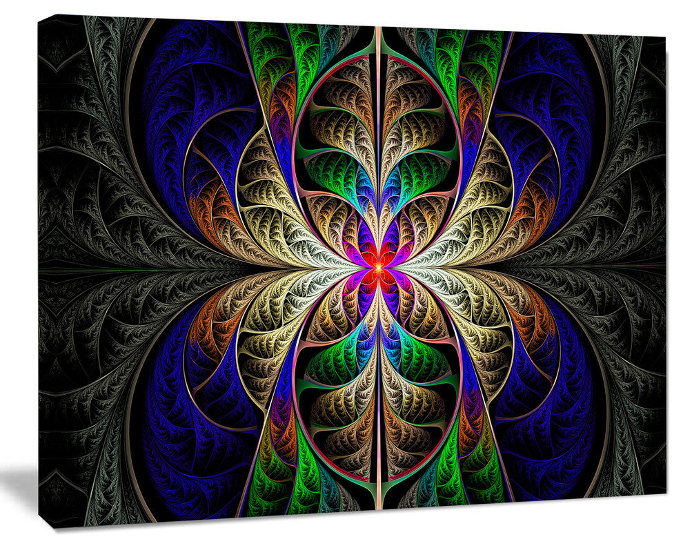 Fabulous Multi Color Fractal Art, Abstract Canvas Art Print, 40x30