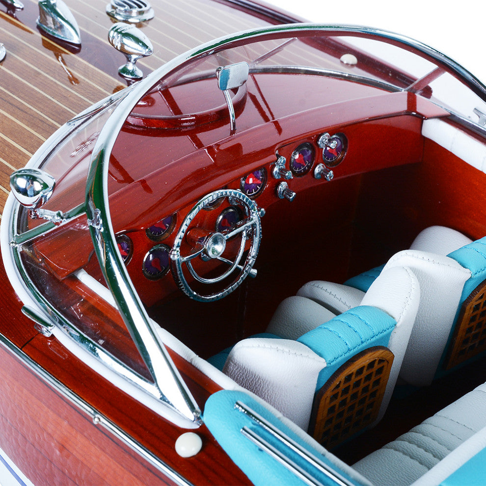 Riva Aquarama Painted Medium Wooden Handcrafted boat model
