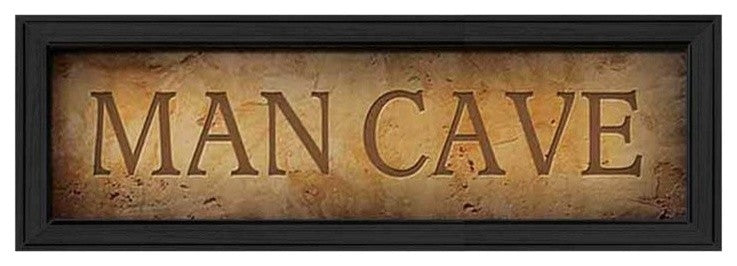"Man Cave" By John Jones, Printed Wall Art, Ready To Hang, Black Frame