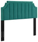 Alyona Channel Tufted Performance Velvet King/California King Headboard-Teal