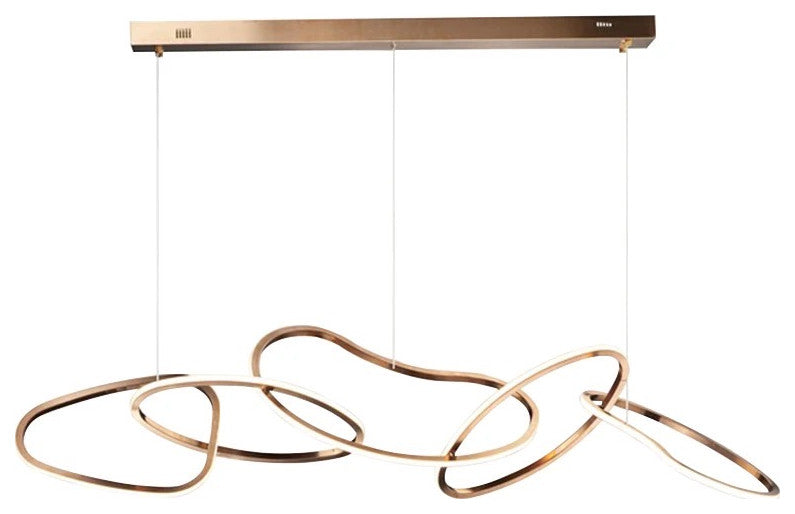 Akari Circular Chandelier Lighting, L59"