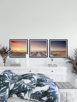 Epic Sunset Triptych, 3-Piece Set, 32x32 Panels