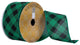 Vickerman Q201315 2.5"X10 Yard Green And Black Diamond Plaid Christmas Ribbon