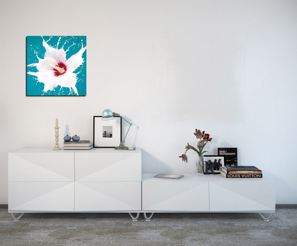 "Flower Burst" Tempered Glass Wall Art