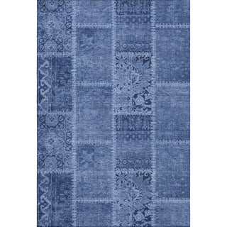 Premium Machine Washable Mayfield AMF635 Navy 5' x 7'6" Rug