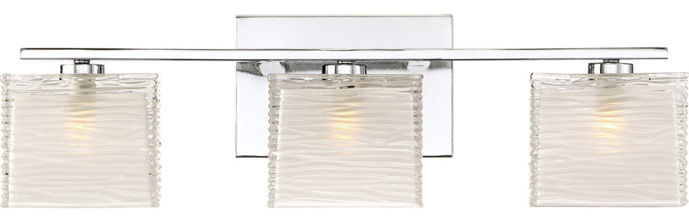 Quoizel WCP8603C Three Light Bath Fixture, Polished Chrome Finish