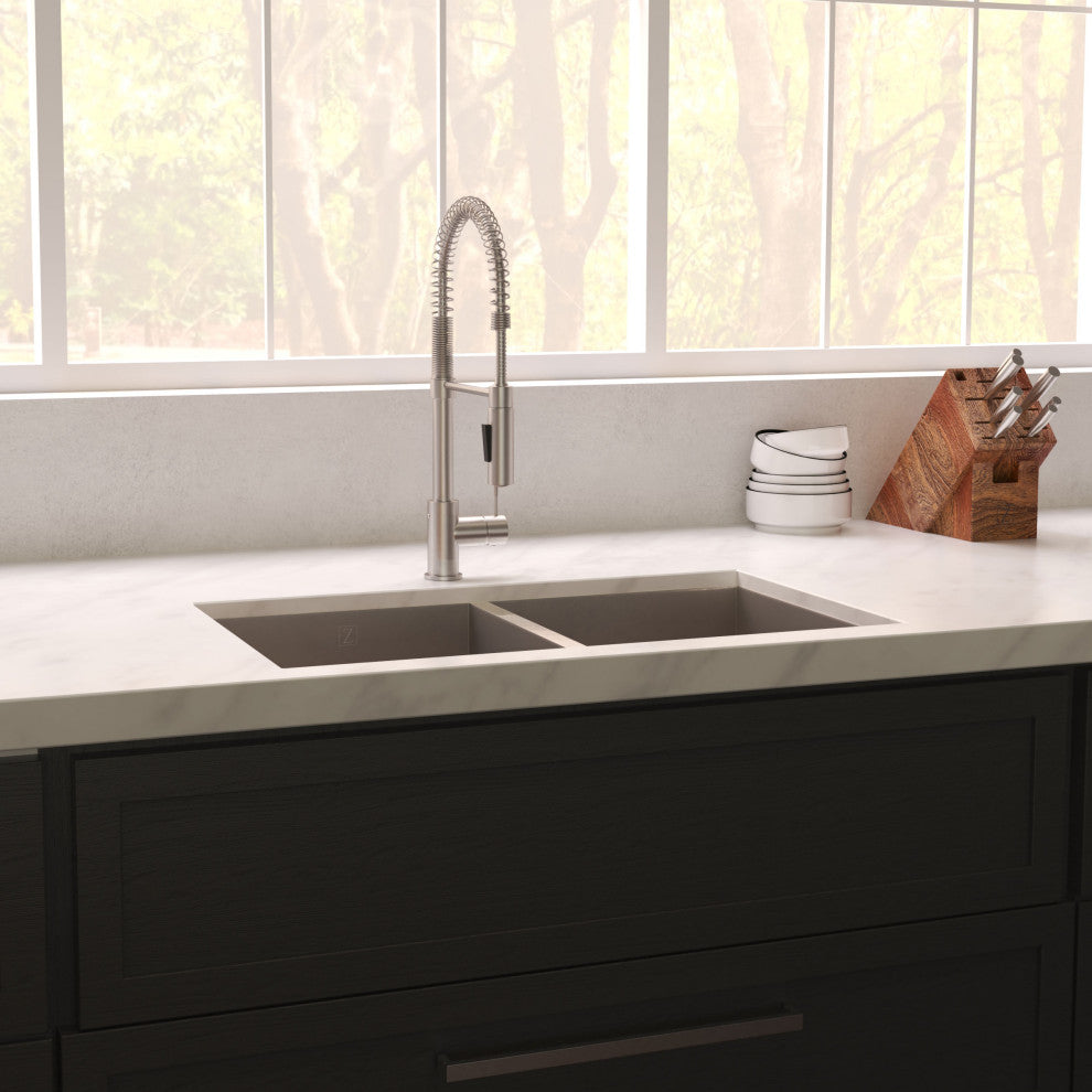33" Anton Undermount Kitchen Sink  Fingerprint Resistant Stainless Steel