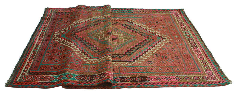 Fine Vintage Distressed Jany Rust Rug