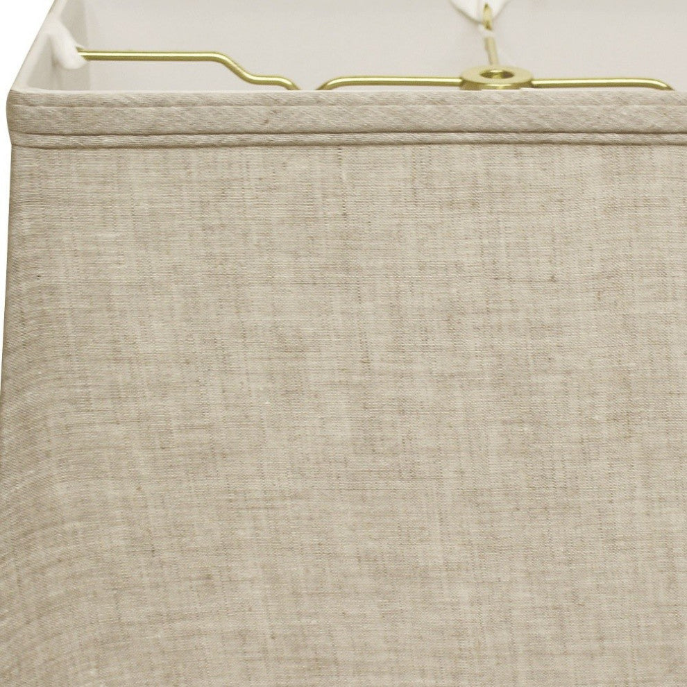 18" Cream Throwback Rectangle Linen Lampshade