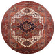 Ahgly Company Indoor Round Mid-Century Modern Area Rugs, 7' Round