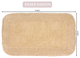 Radiant Collection Bath Rugs Set, 21x34 Rectangle, Linen