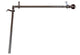 Mabel 13/16" 4-Sided Bay Window Curtain Rod, Antique Brass