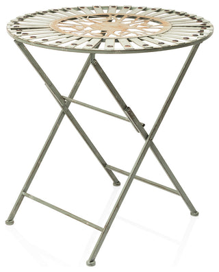 Bird Design 3-Piece Bistro Set Folding Table and Chairs Patio Seating