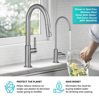 KRAUS Oletto 1-Handle Drinking Water Filter Faucet, Matte Black