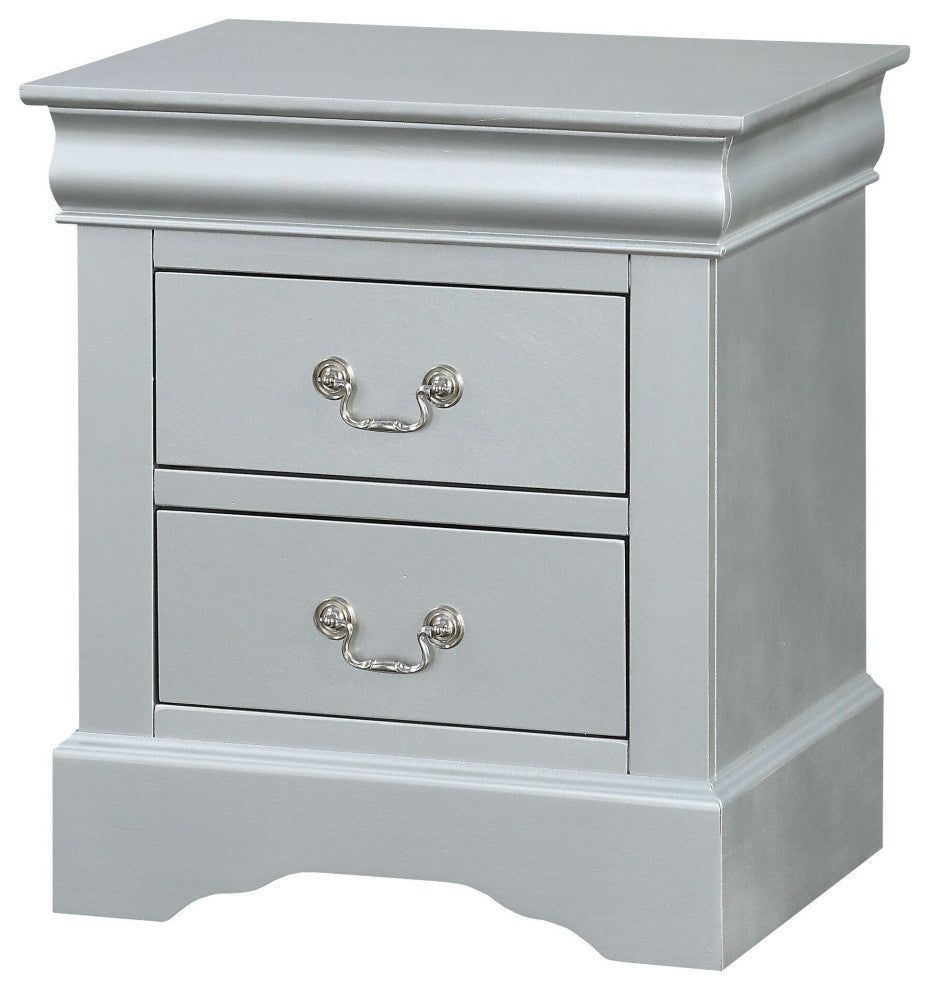 Louis Philippe Nightstand, Platinum