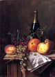William Michael Harnett Still Life With Fruit Wrapped Canvas, 18"x27"