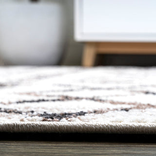 Aksil Moroccan Diamond Ivory/Brown 2 ft. x 8 ft. Runner Rug