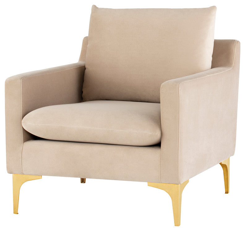Anders Nude Fabric Single Seat Sofa, HGSC571