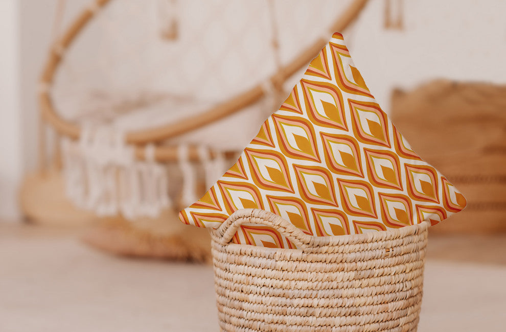 Feathers Accent Pillow With Removable Insert, Golden Mustard, 26"x26"