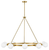 Lark Orla 24" Large Single Tier Chandelier, Lacquered Brass