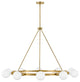 Lark Orla 24" Large Single Tier Chandelier, Lacquered Brass