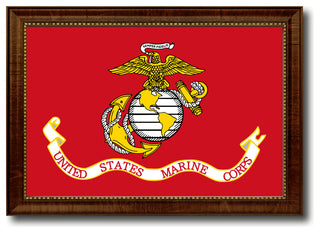 US Marine Corps Military Flag Canvas Print, 27"x39"