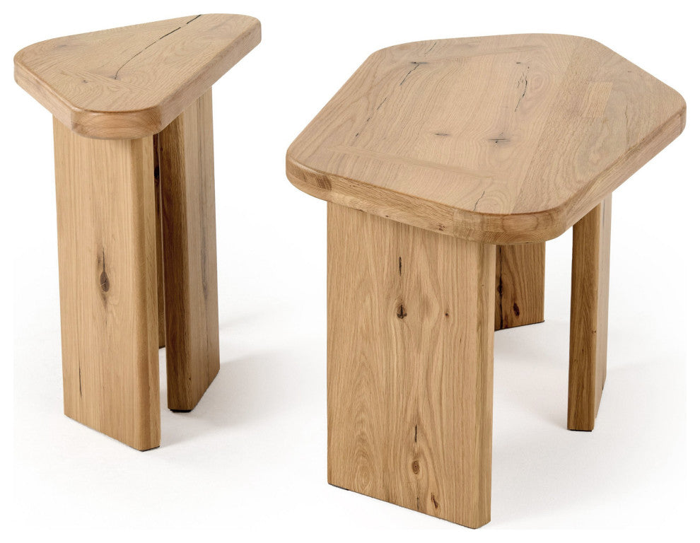 Modrest Jack Natural Wood Coffee Table Set