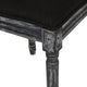 Whitten Farmhouse Fabric Upholstered Wood and Cane 7 Piece Dining Set, Black + Gray + Rustic Metal + Natural Stained