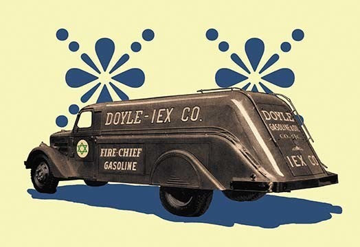 Doyle Gasoline Truck- Fine Art Giclee Print 24" x 36"