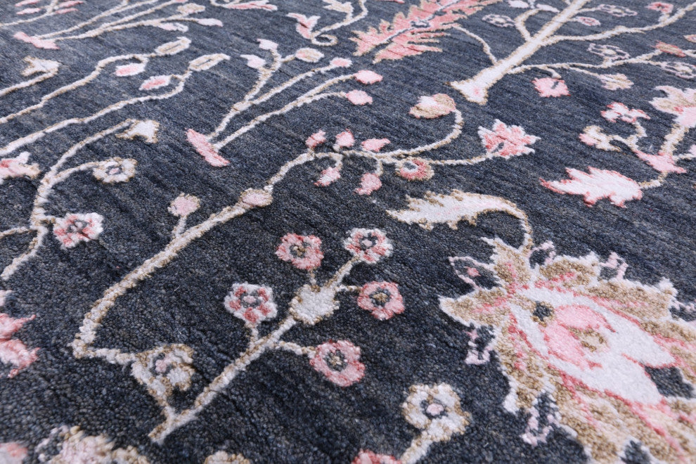 Wool and Silk Persian Ziegler Handmade Rug 8' 9" X 12' 1" Q9254
