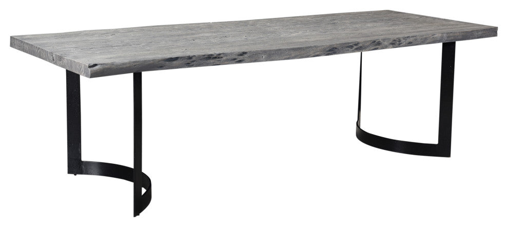 First of A Kind Bent Dining Table Small Weathered Gray