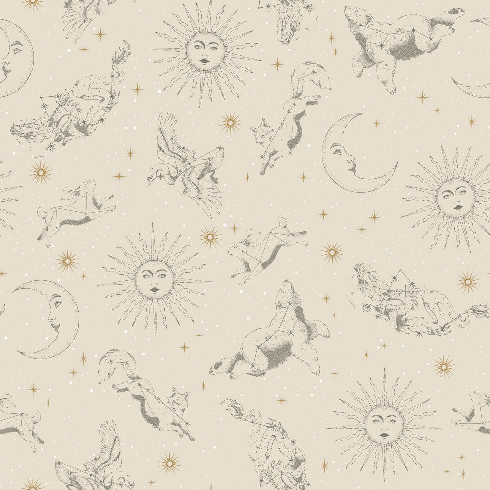 Zodiac Dreams Linen Peel and Stick Wallpaper