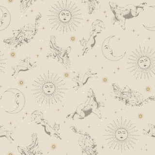 Zodiac Dreams Linen Peel and Stick Wallpaper