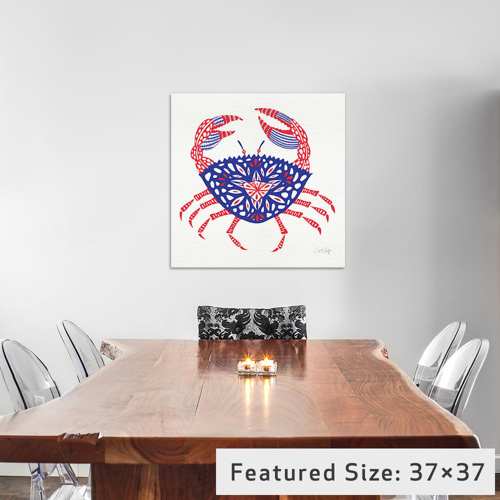 "America Crab Artprint" by Cat Coquillette, 18x18x1.5