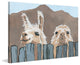 "Peekaboo Llamas" Painting Print on Wrapped Canvas, 18"x12"