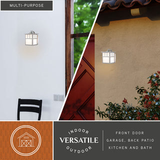 Mission 7" Outdoor Wall Light, Stainless Steel