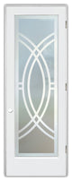 Interior Prehung Door or Interior Slab Door - Demi Circle - Primed - 28" x...